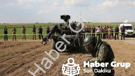 Tire’de tarlada bulunan el bombası güvenle imha edildi
