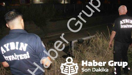 Aydın’da Korkutan Kaza: Otomobil Sulama Kanalına Uçtu, 2 Yaralı