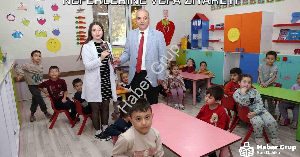 "Denizli OSB Yönetiminden Eğitim Neferlerine Vefa Ziyareti" başlıklı haber için fotorealistik, profe