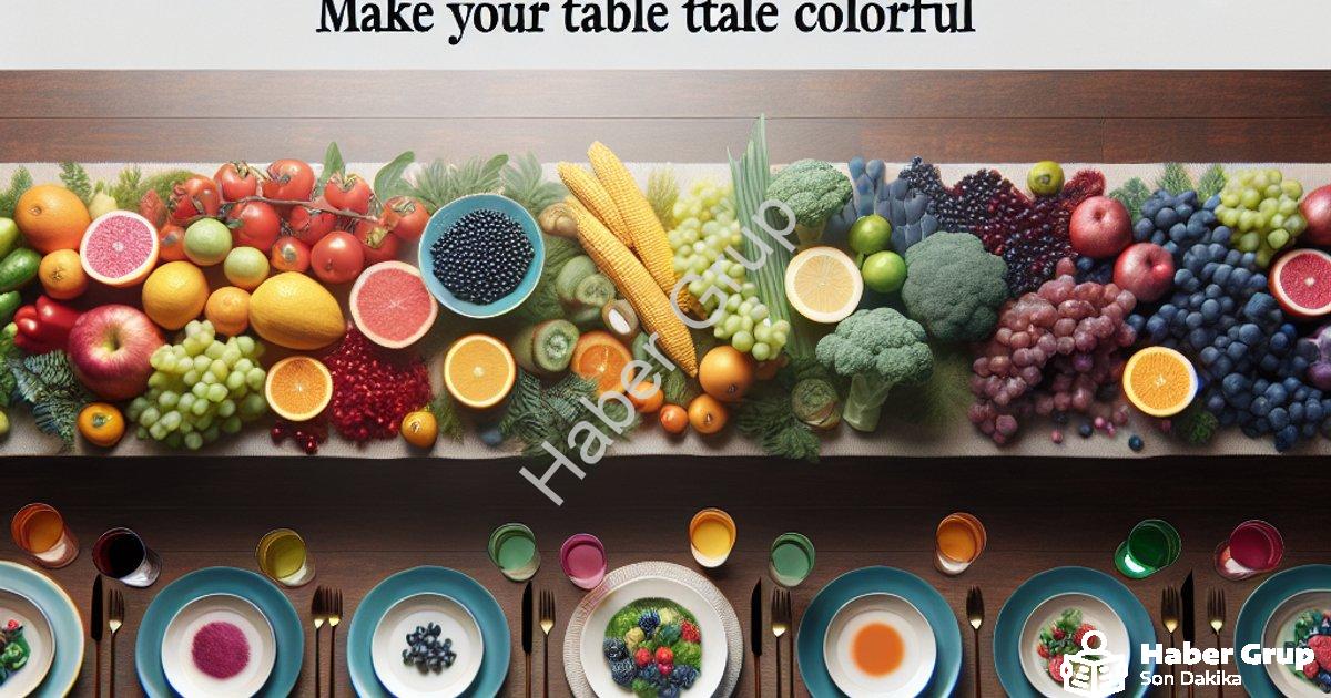 "Bağışıklığı Güçlendiren Altın Kural: Sofranız Rengarenk Olsun" başlıklı haber için fotorealistik, p