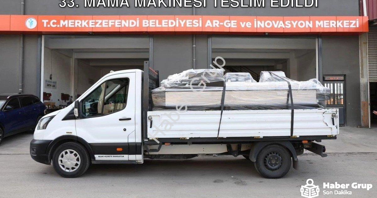 "Merkezefendi'den Çerkezköy'e Dostluk Eli: 33. Mama Makinesi Teslim Edildi" başlıklı haber için foto