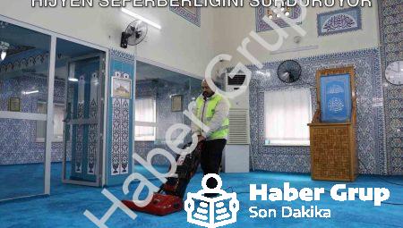 Yunusemre Belediyesi İbadethanelerde Hijyen Seferberliğini Sürdürüyor