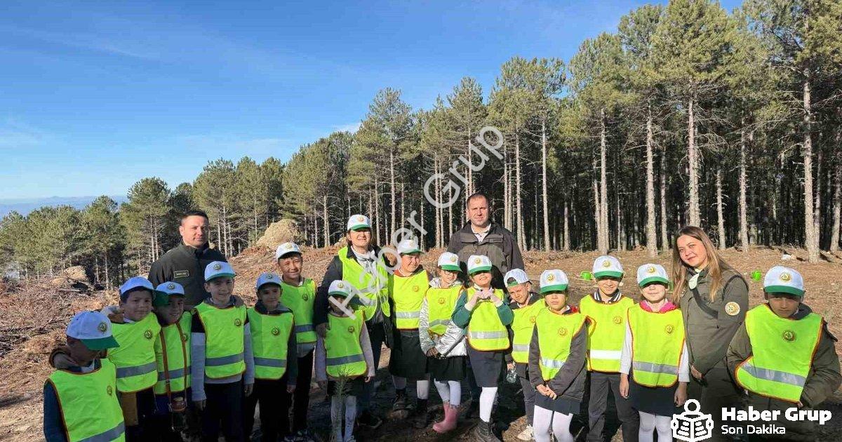 "Çine'de Minik Eller Toprakla Buluştu: Öğrencilere Orman Sevgisi Aşılanıyor" başlıklı haber için fot