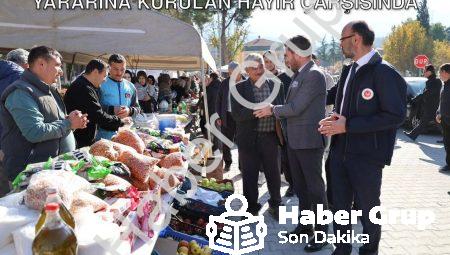 Tavas Belediye Başkanı Kadir Tatık Gazze Yararına Kurulan Hayır Çarşısında