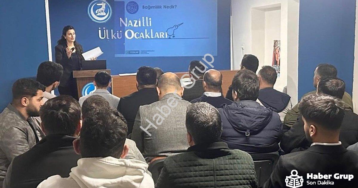 "Nazilli'de Gençlere Yönelik Kritik Madde Bağımlılığı Semineri" başlıklı haber için fotorealistik, p