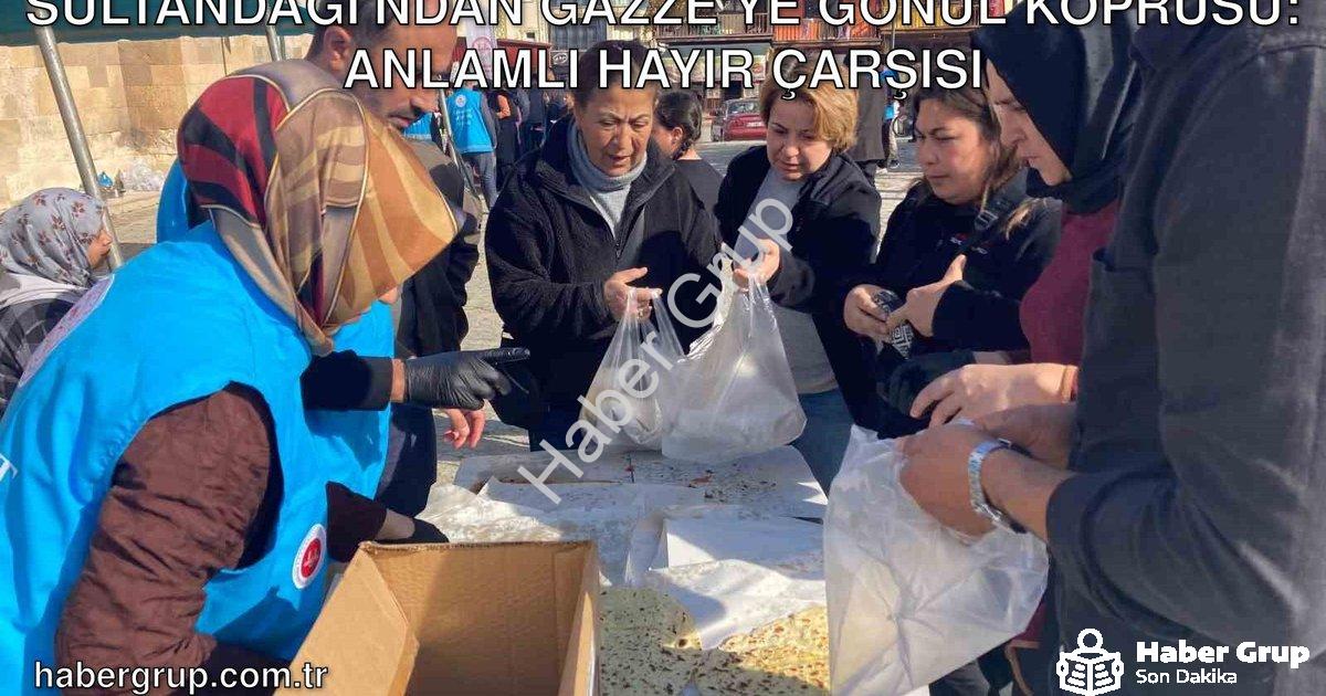 "Sultandağı'ndan Gazze'ye Gönül Köprüsü: Anlamlı Hayır Çarşısı" başlıklı haber için fotorealistik, p