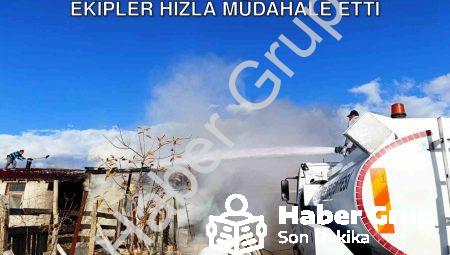 Kütahya Seyitömer’de Ahır Yangını: Ekipler Hızla Müdahale Etti