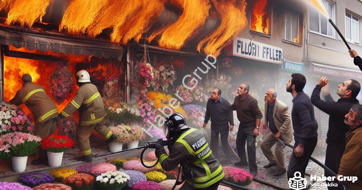 "Aydın Efeler'de Çiçekçi Dükkanında Yangın: Faciayı Komşuların Dikkati Önledi" başlıklı haber için f