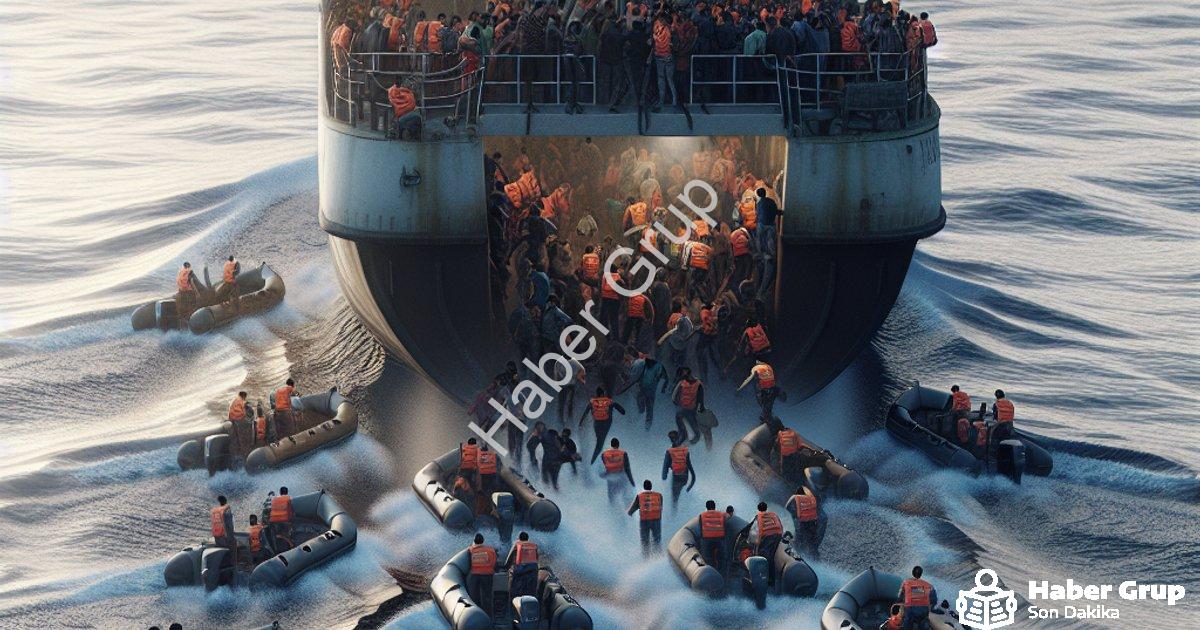 "İzmir Açıklarında Hareketli Saatler: 120 Düzensiz Göçmen İşlem Gördü" başlıklı haber için fotoreali