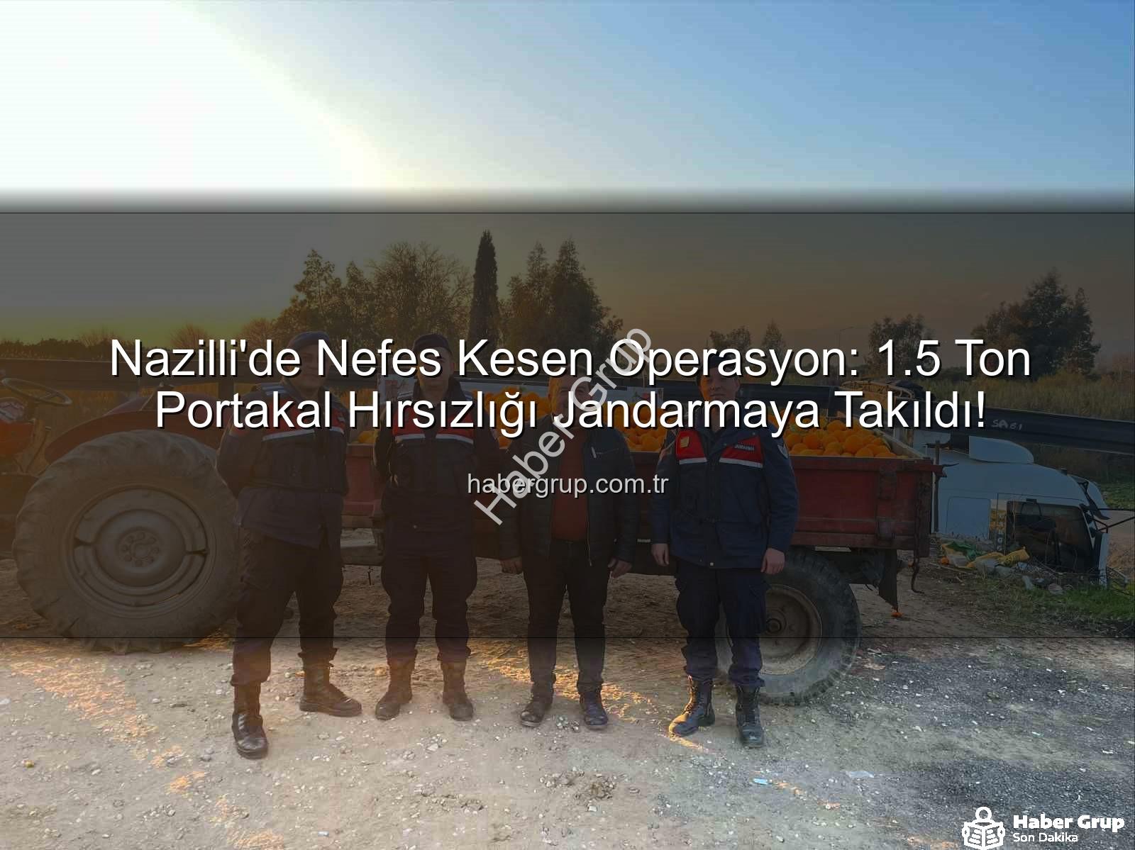 portakal hırsızlığı - Nazilli'de Nefes Kesen Operasyon: 1.5 Ton Portakal Hırsızlığı Jandarmaya Takıldı!
